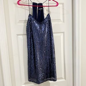 Sequin navy dress